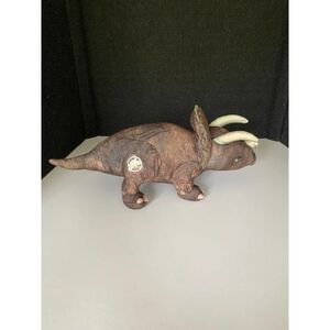 Jurassic World Park Black Brown Triceratops Dinosaur 15" Plush Stuffed with Tags